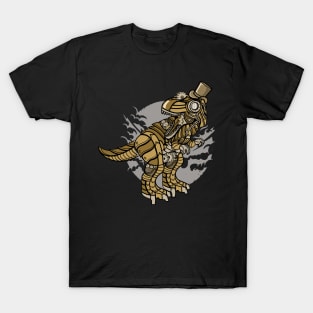 Retro Futurism Steampunk Electic World Dinosaur 2 T-Shirt